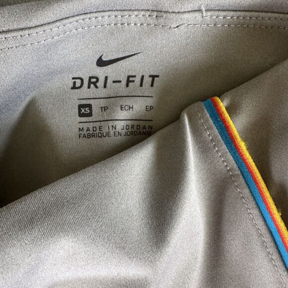 Nike Rainbow Stripe Dri Fit High Rise Yoga Leggings Gray XS - Picture 6 of 7